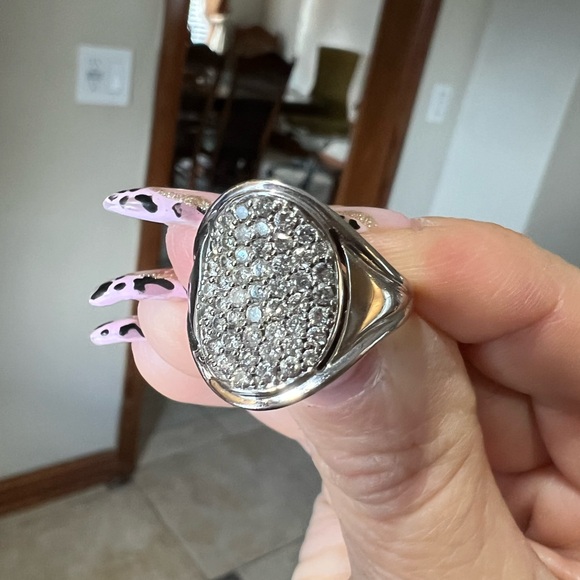 Diamond white 14kt gold ring - Picture 3 of 9